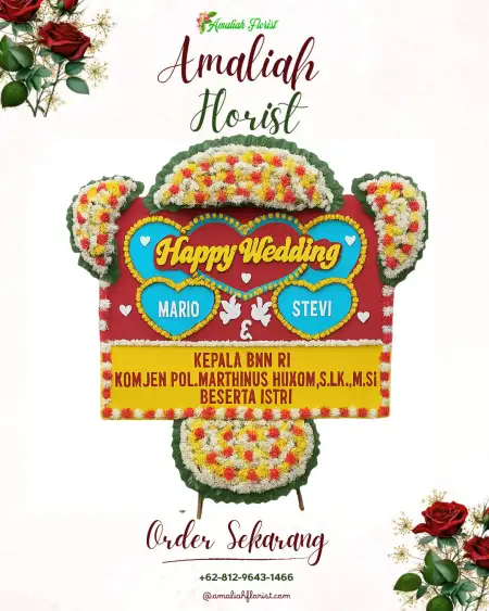 Papan Bunga Pernikahan Temboro